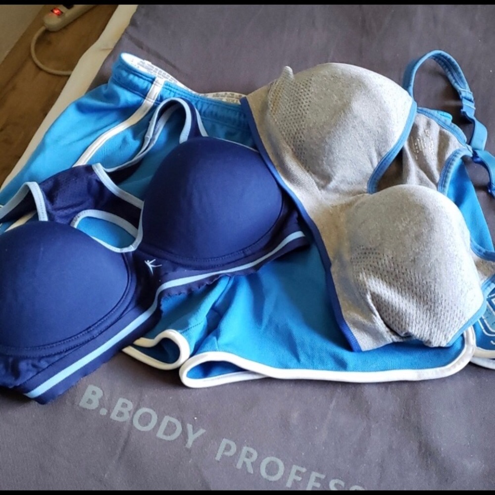 💙Danskin sport bras/under armour shorts bundle